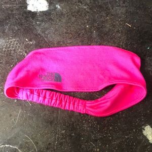 Hot pink North Face headband